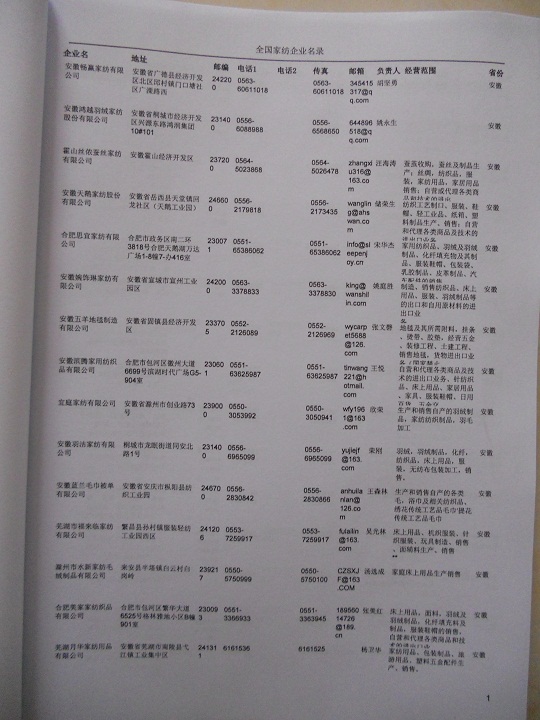 中國(guó)家紡企業(yè)黃頁(yè)可開(kāi)展精準(zhǔn)營(yíng)銷(xiāo)，電話(huà)營(yíng)銷(xiāo)、郵件營(yíng)銷(xiāo)、傳真營(yíng)銷(xiāo)等等多管齊下，圓您銷(xiāo)售冠軍夢(mèng)