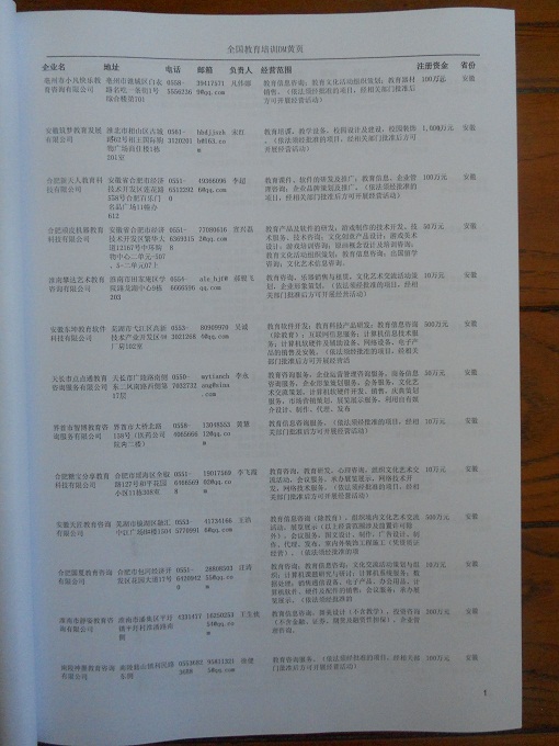 中國(guó)教育培訓(xùn)企業(yè)黃頁(yè)可開展精準(zhǔn)營(yíng)銷，電話營(yíng)銷、郵件營(yíng)銷、傳真營(yíng)銷等等多管齊下，圓您銷售冠軍夢(mèng)